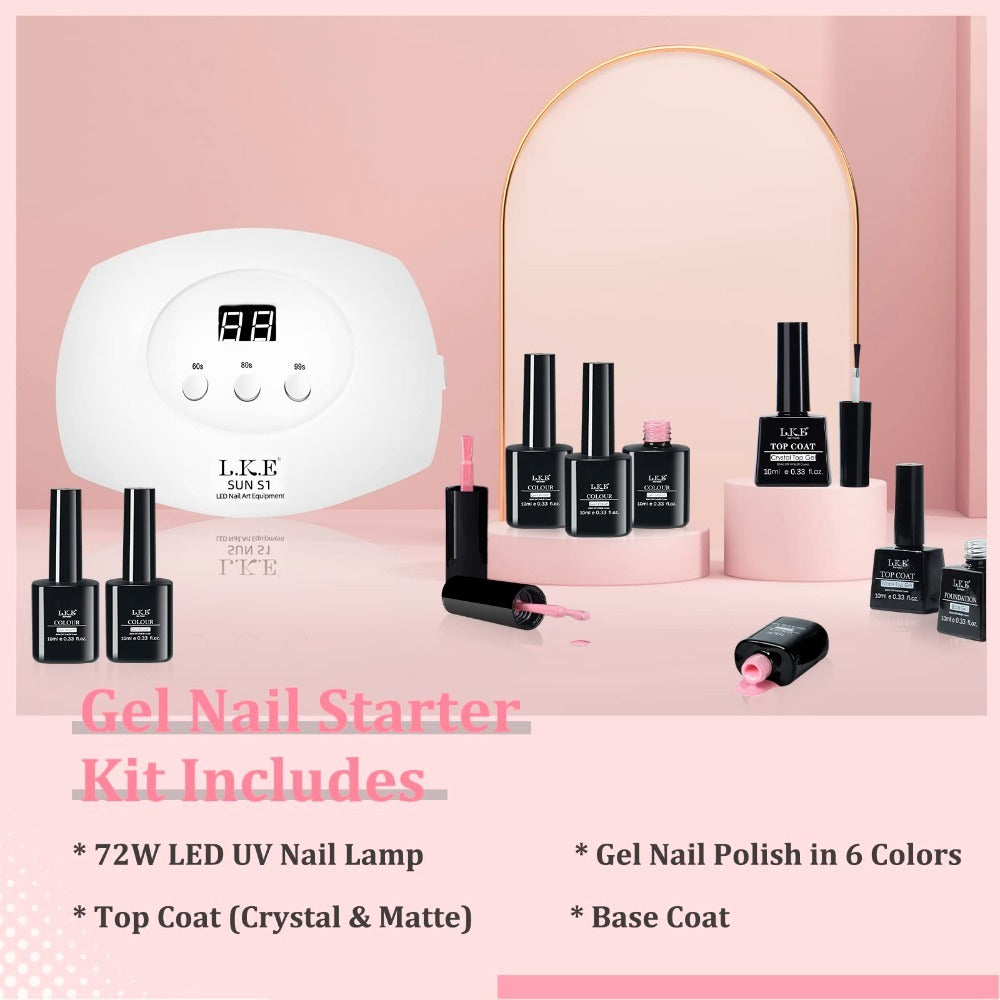 Nail Gel Polish Kit & Nail Lamp