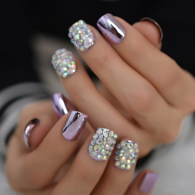 Metallic False Nails