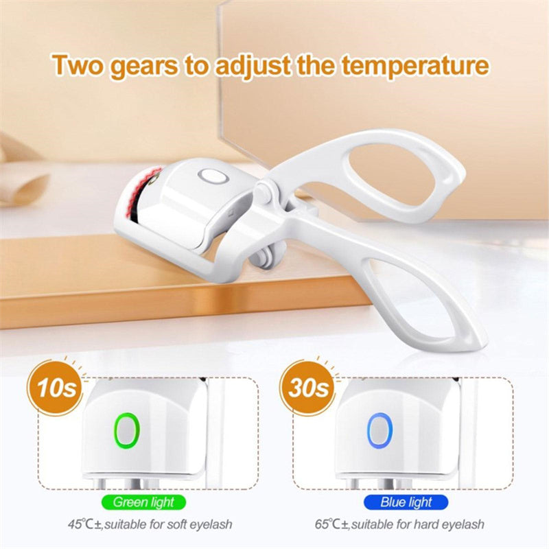 Portable Heated Eyelash Curler with Temperature Control