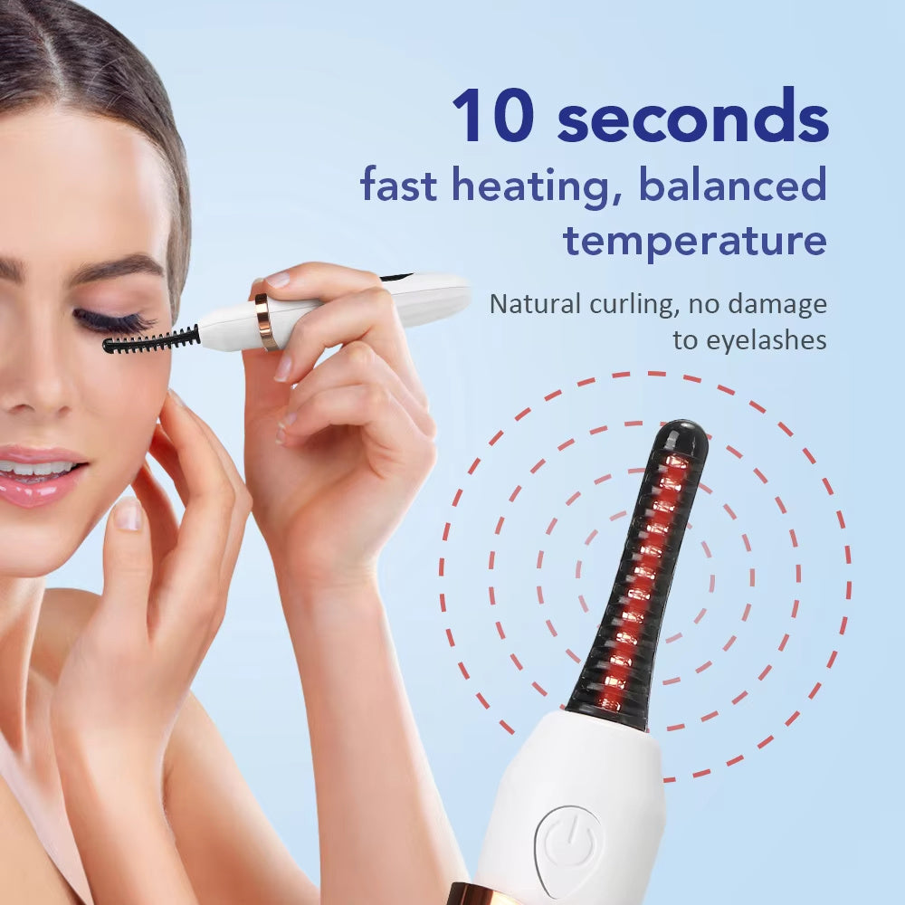 Rechargeable Heated Eyelash Curler with Digital Display