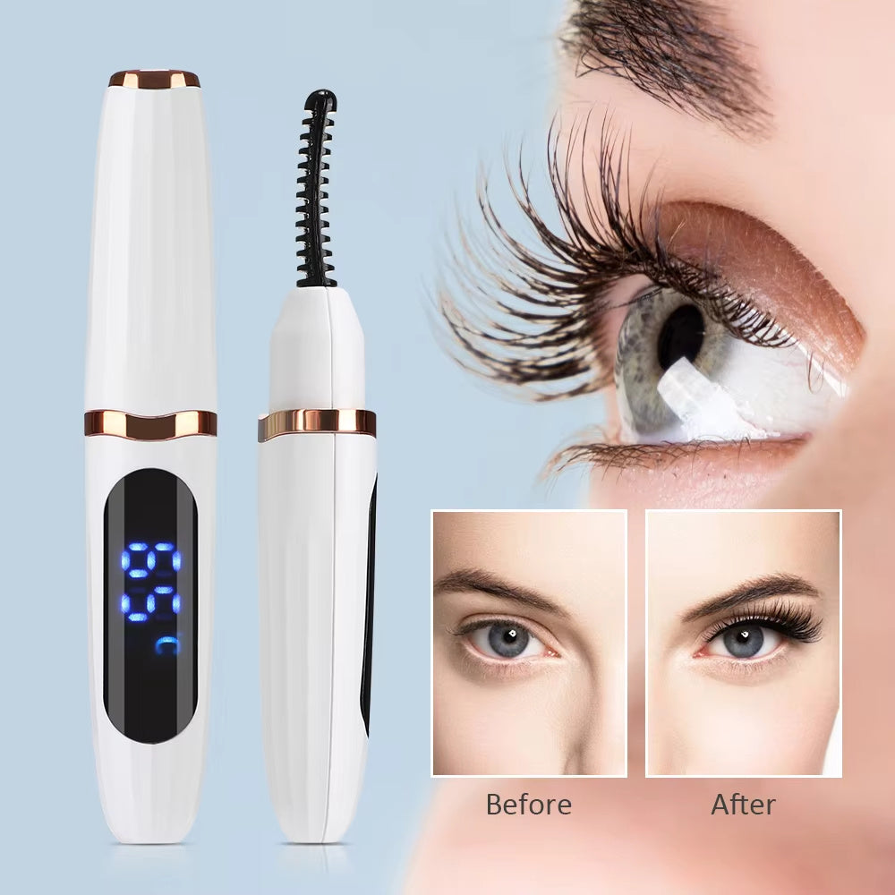 Rechargeable Heated Eyelash Curler with Digital Display