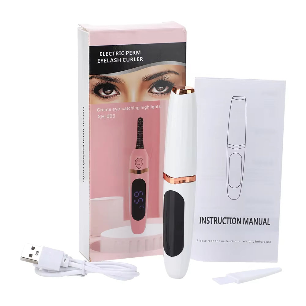 Rechargeable Heated Eyelash Curler with Digital Display