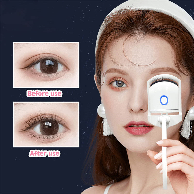 Heated Electric Eyelash Curler with Temperature Control