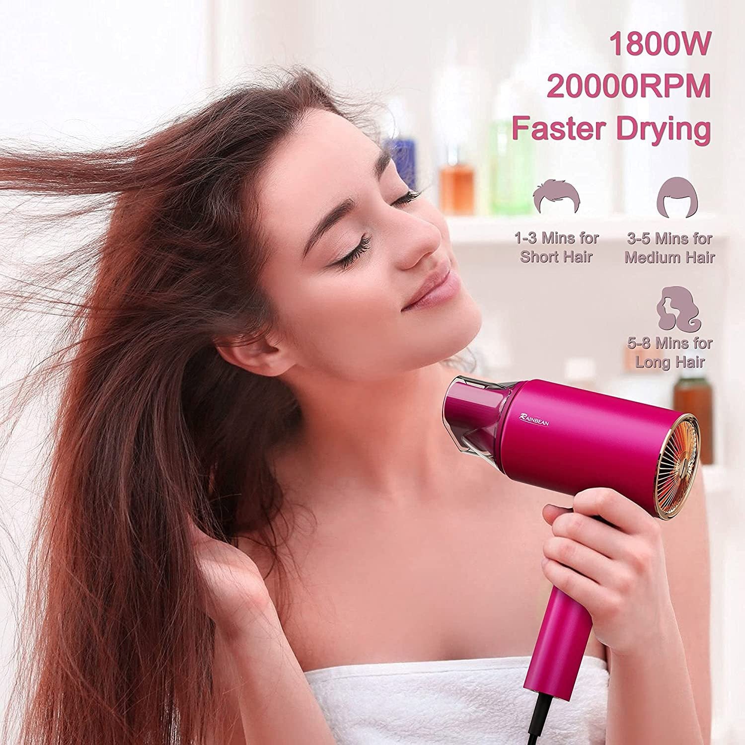 AquaDry 1800W Hair Dryer