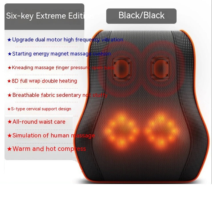 Heated Electric Back Massager Pillow