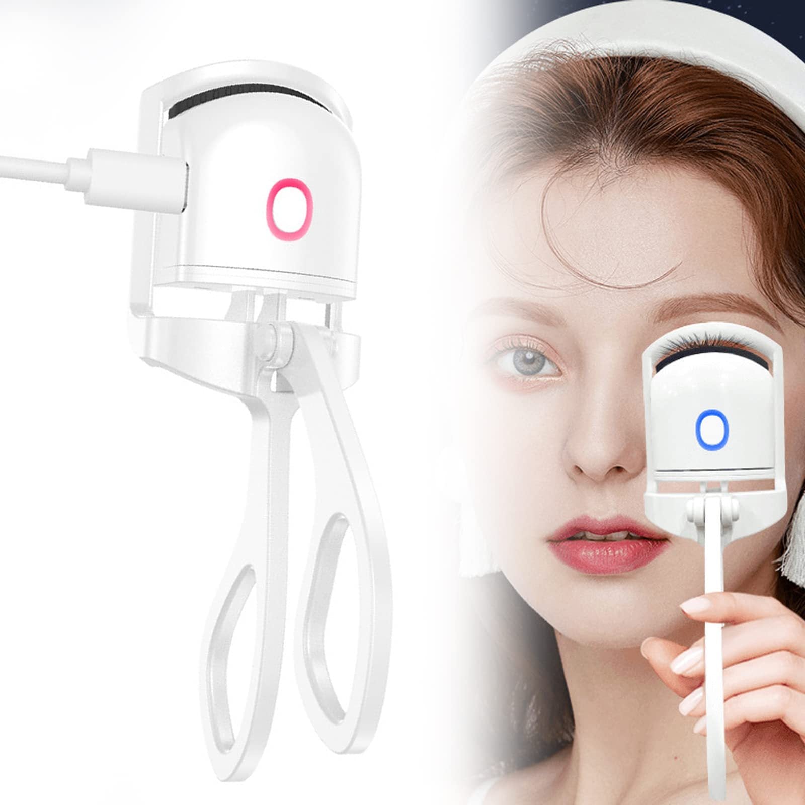 Portable Heated Eyelash Curler with Temperature Control